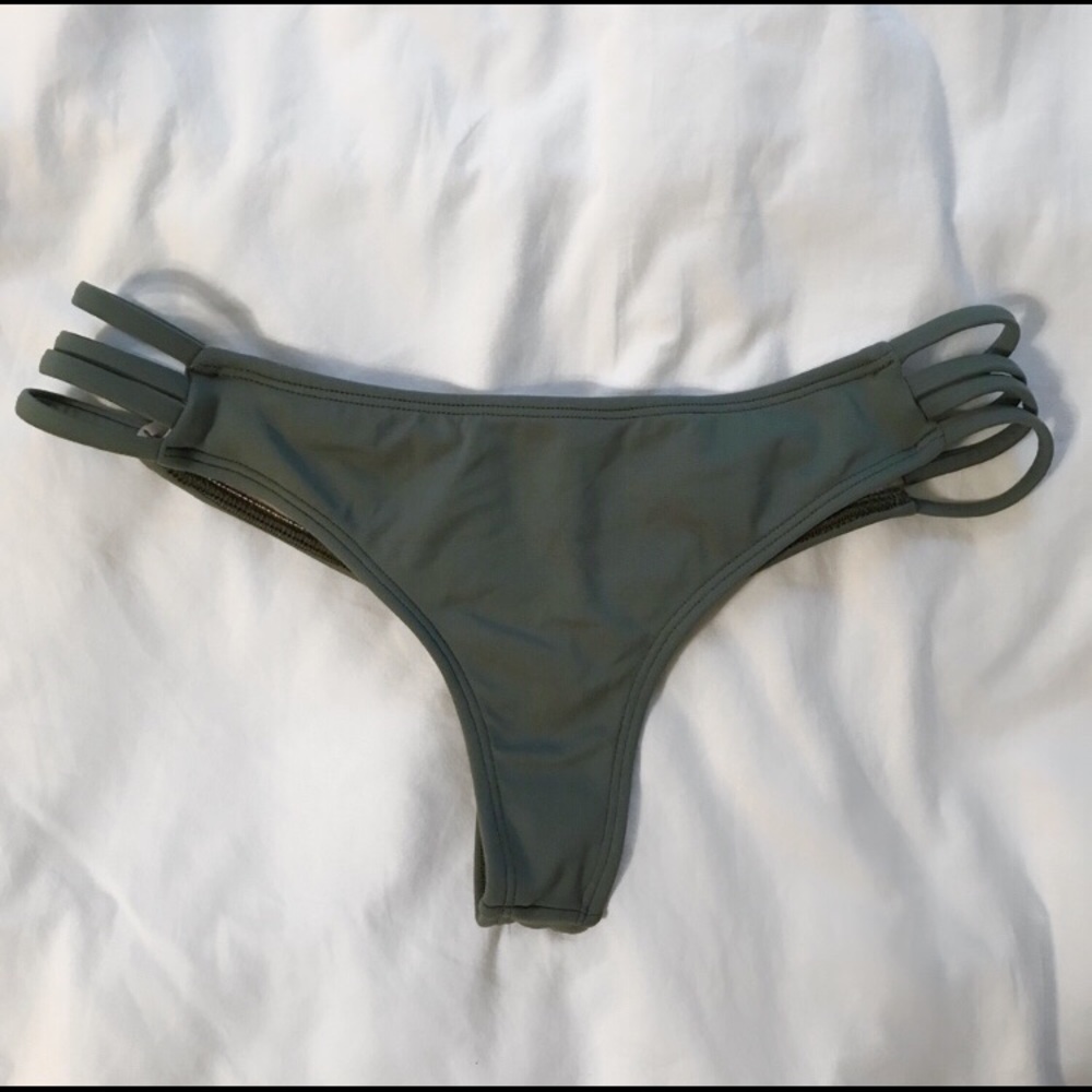 Midori Bikinis Olive Bikini Bottom Size Large